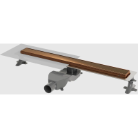 Душевой трап (лоток) Boheme Premium Linear 982-80-BRB 80 см, с решеткой, 2 в 1 под плитку, бронза матовая