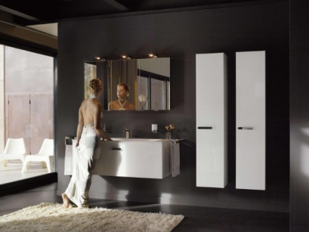 тумба под раковину keuco royal universe белый глянец 100 см 32770 210000