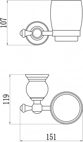 Стакан Savol 57B S-05758B