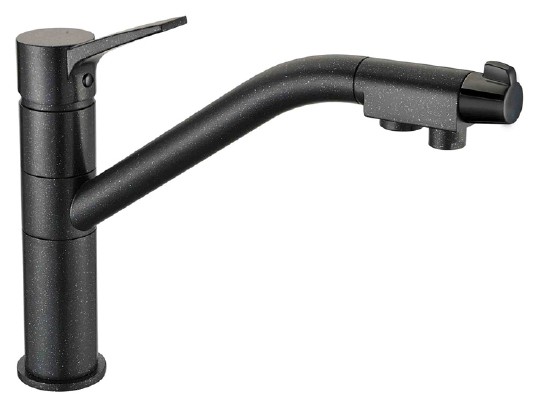 Смеситель для кухни ZorG Sanitary ZR 401 KF цвет цвет черный металлик