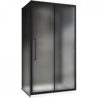 Душевой уголок Abber Schwarzer Diamant 120×70 AG30120BMхh-S70BM-S70BM профиль черный, стекло матовое