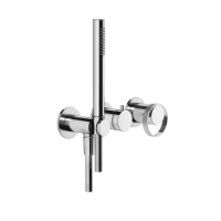 Смеситель Gessi Anello 63345#031 для душа, однорычажный, на 2 позиции с переключателем, подводом воды и держателем лейки, хром