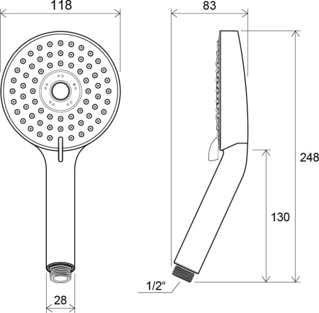 душевая лейка ravak 953.00 x07p009