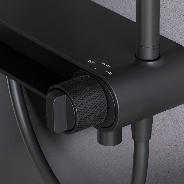 душевая система am.pm x-joy f0785a722 черная матовая