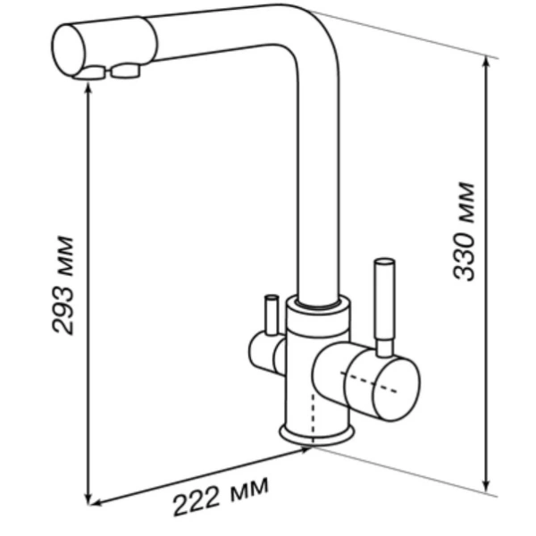 смеситель для кухни акватон руан 1ax004fcxx250