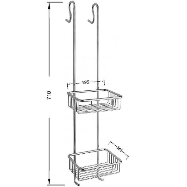 Полка-корзинка для душа Art&Max AM-G-2932-Cr
