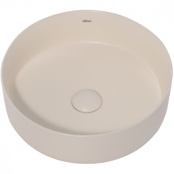 раковина 36x36 см abber bequem ac2108mbe, цвет светло-бежевый матовый