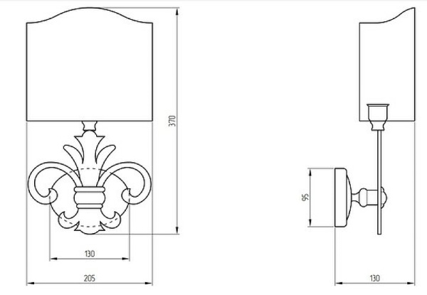 светильник migliore mirella 17188 цвет бронза