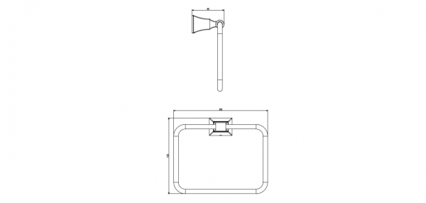 Полотенцедержатель Art&Max Genova AM-M-021-CR Хром