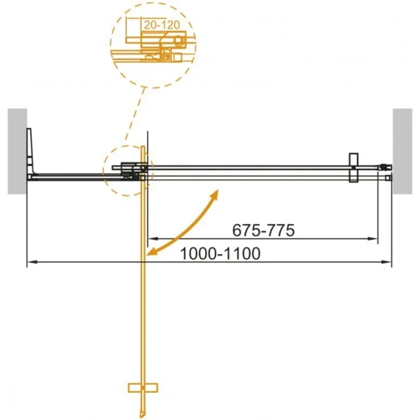 душевая дверь cezares slider slider-b-1-100/110-br-boro 100-110 см, профиль золотой матовый, стекло бронза душевая дверь cezares slider slider-b-1-100/110-br-boro 100-110 см, профиль золотой матовый, стекло бронза