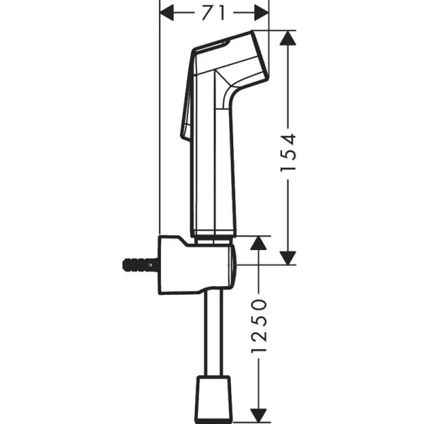 гигиенический набор hansgrohe bidette 1jet s 29234000