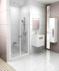 дверь для душевой кабины в нишу ravak chrome csdl2-90 0qv7c10lz1 transparent, профиль белый