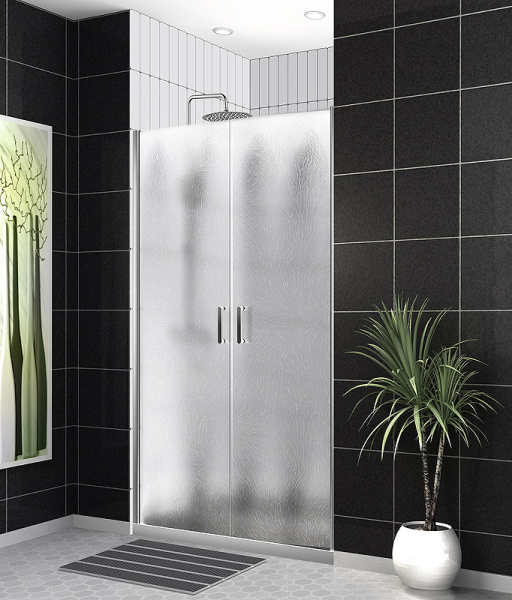душевая дверь belbagno uno 110 uno-b-2-110-ch-cr профиль хром стекло шиншилла