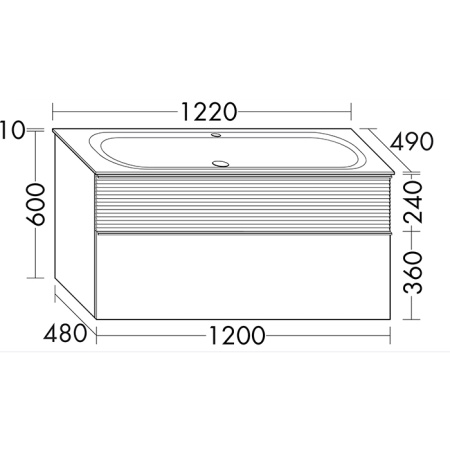 тумба с раковиной burgbad fiumo 120 sfxn122f3956fot2g0200c0001*1