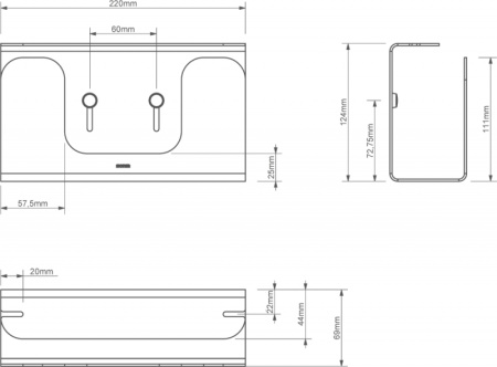 держатель для влажных салфеток sonia quick 185412 черный матовый