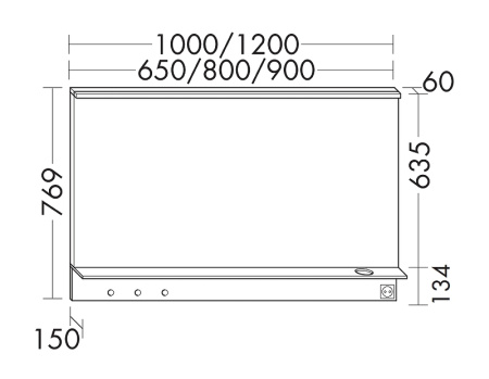Зеркало Burgbad Eqio 90 SEZQ090F2010 с подсветкой серое
