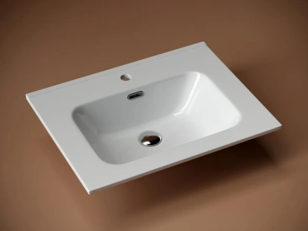 раковина ceramicanova element cn7001 встраиваемая, сверху, 61х46.5 см, белая