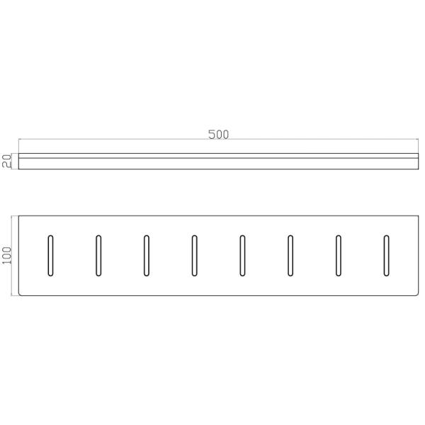 Полка для ванной Wonzon & Woghand WW-9127-BL Eclipse 50 см, черный матовый