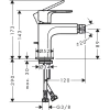 смеситель hansgrohe rebris s 72210670 для биде, с донным клапаном, черный матовый