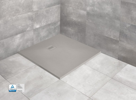 душевой поддон из литьевого мрамора 100×100 см radaway kyntos c cemento hkc100100-74