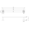 полотенцедержатель 49,5 см villeroy & boch elements-striking tva15200100076