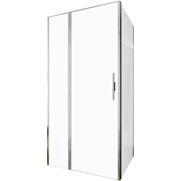 душевая стенка allen brau priority 100 3.31046.00 профиль хром, стекло прозрачное