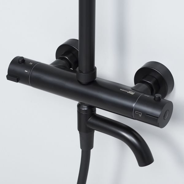 душевая система wasserkraft a28801 с термостатом, черный матовый