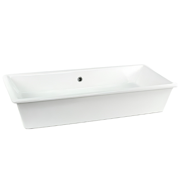 раковина scarabeo gaia-tech-miky 8033 встраиваемая сверху, прямоугольная, 87.5x39.5 см, белая