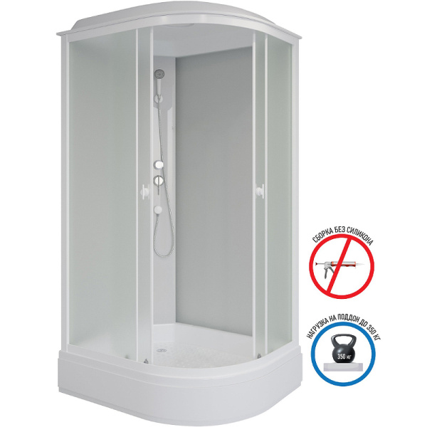 душевая кабина niagara promo 100x80 l p100/80/26l/mt без гидромассажа
