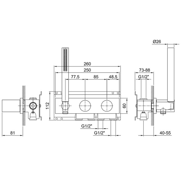 внутренняя часть fantini 22 00 d184a смесителя для душа