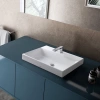 раковина toto mh lw1617c полувстраиваемая, с 1 отв., без перелива, cefiontect, 70x46x16.7 см, белая