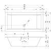 акриловая ванна riho rething cubic 180x90 см, белая глянцевая, br0900500000000(b107001005)