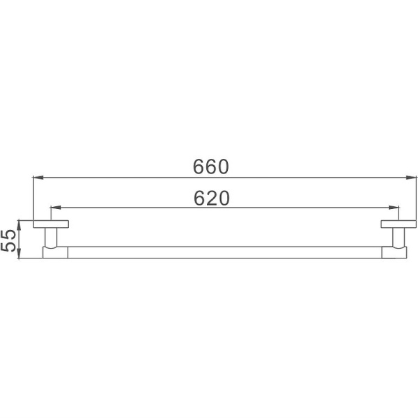 Полотенцедержатель Haiba HB1701-1 цвет хром