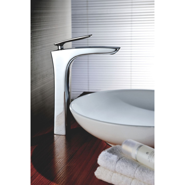 смеситель для раковины высокий rose r27 r2711 цвет хром