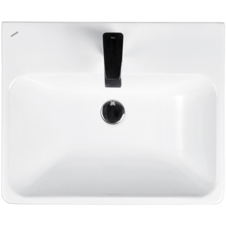 тумба с раковиной белый глянец/дуб верона 55 см акватон сканди doors 1a2788k0sdb20