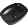 раковина накладная 50 см aquanet fine-1-mb 00273682, черный матовый