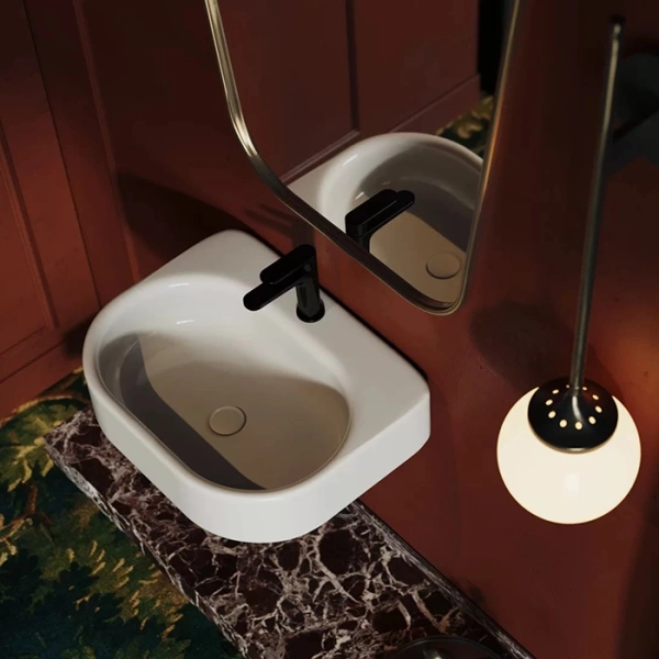 artceram wonder раковина 48х44см., накладная/подвесная, 1 отв., saniglaze, цвет: белый