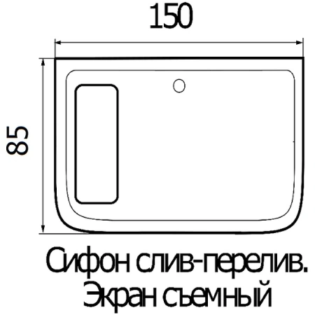 акриловая ванна wemor 150х85 10000005547 без гидромассажа