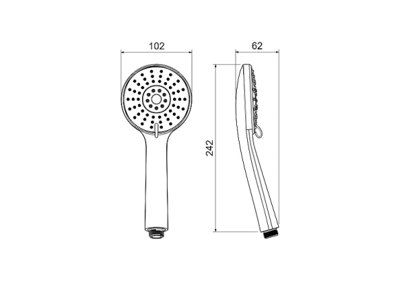 ручной душ aquatek бетта aq2009bgm цвет оружейная сталь