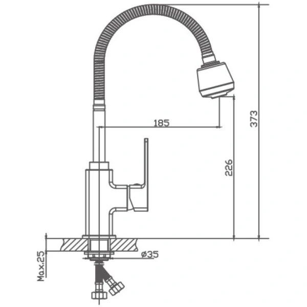 смеситель для кухни haiba hb73615 цвет хром