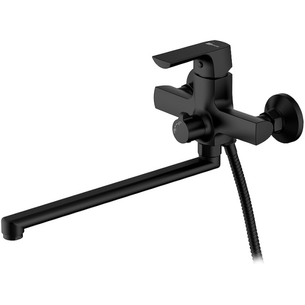 смеситель для ванны lemark ursus lm7251bl универсальный черный