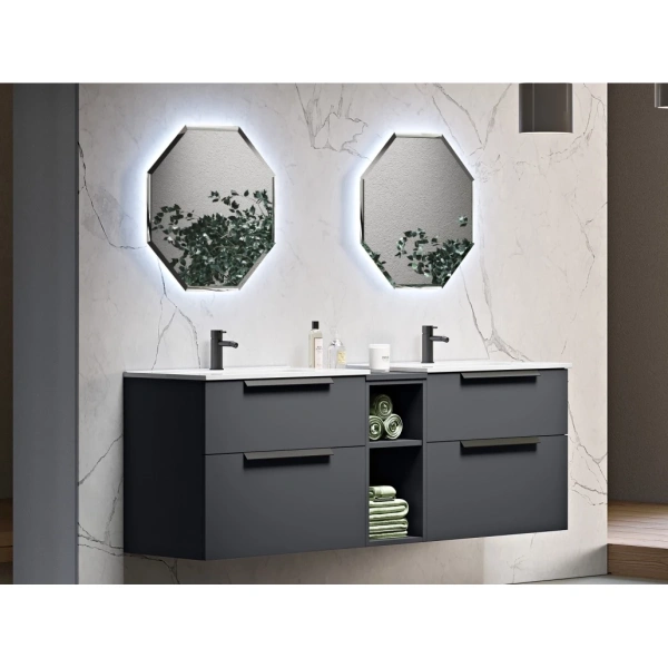 зеркало cezares 80 45079 с подсветкой многоугольное