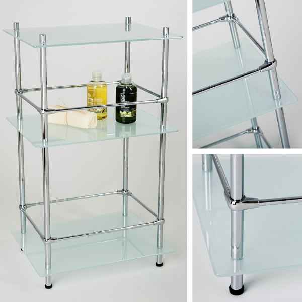 Полка стеклянная WasserKRAFT K-4033 цвет хром