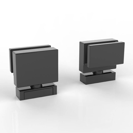 душевой уголок black&white stellar wind s877-900х900 профиль черный, стекло прозрачное