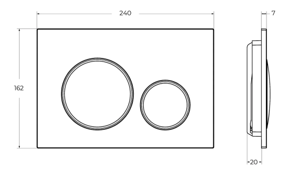 кнопка смыва для инсталляции belbagno bb-17c-in для унитаза, пластик, цвет сатин
