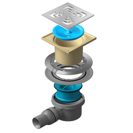 душевой трап 144x144/50 мм pestan confluo standard square 3 13000007, хром