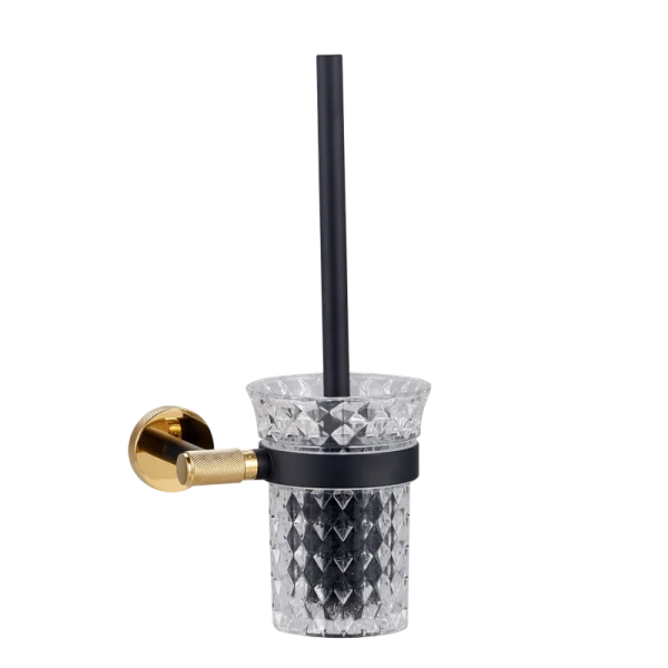 Ёршик для унитаза Wonzon & Woghand Majestic WW-9229 настенный, золотой/черный матовый