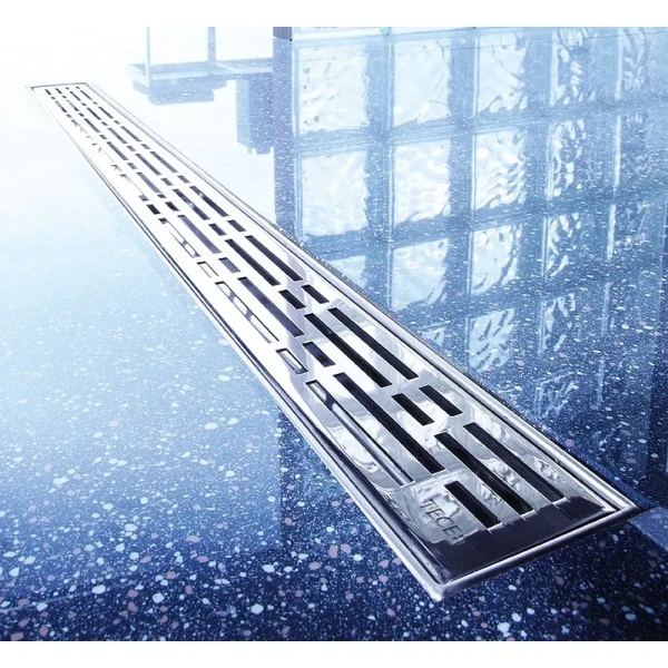 решетка tece tecedrainline "basic" 601510: прямая, нержавеющая сталь, 150 см, глянец