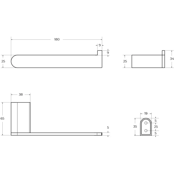 Держатель туалетной бумаги Cezares Stylus STYLUS-PH-01 хром