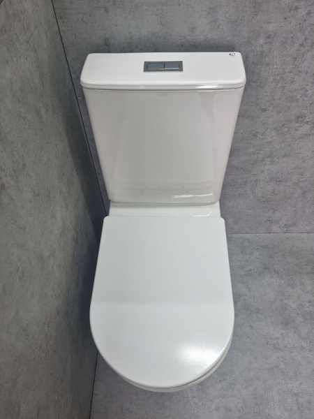 унитаз компакт ceramalux tr2178-1 белый глянцевый с бачком и сиденьем микролифт